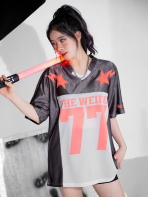Áo thun freesize tay lỡ unisex thể thao số 77 nữ Fashion Freesize
