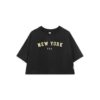Áo Croptop nữ form rộng dưới 55kg in chữ NEW YORK không nóng co giãn 4 chiều Freesize Fashion