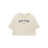 Áo Croptop nữ form rộng dưới 55kg in chữ NEW YORK không nóng co giãn 4 chiều Freesize Fashion - Ảnh 2