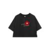 Áo Croptop nữ form rộng dưới 55kg in chữ a little red flower không nóng co giãn 4 chiều Freesize Fashion - Ảnh 4