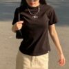 Áo thun Nữ babyteen dưới 55kg in chữ W không nóng co giãn 4 chiều Freesize Fashion - Ảnh 5