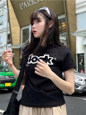 Áo thun Nữ babyteen dưới 55kg in chữ look không nóng co giãn 4 chiều Freesize Fashion