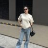 Áo thun Nữ baby tee dưới 55kg chữ WEAR không nóng co giãn 4 chiều Freesize Fashion - Ảnh 7