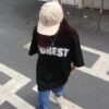 Áo thun Nam Nữ Form rộng freesize chữ FOREST không nóng co giãn 4 chiều Freesize Fashion - Ảnh 3