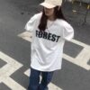 Áo thun Nam Nữ Form rộng freesize chữ FOREST không nóng co giãn 4 chiều Freesize Fashion