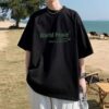 Áo thun Nam Nữ Form rộng freesize chữ World Peace không nóng co giãn 4 chiều Freesize Fashion