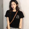 Áo Croptop nữ form rộng dưới 55kg in chữ The Bear không nóng co giãn 4 chiều Freesize Fashion - Ảnh 4