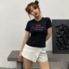 Áo thun Nữ babyteen dưới 55kg in nerver stop không nóng co giãn 4 chiều Freesize Fashion - Ảnh 4