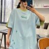 Áo thun nam nữ form rộng unisex thiêu nổi VENCCDE co giãn 4 chiều không nóng Freesize Fashion - Ảnh 3